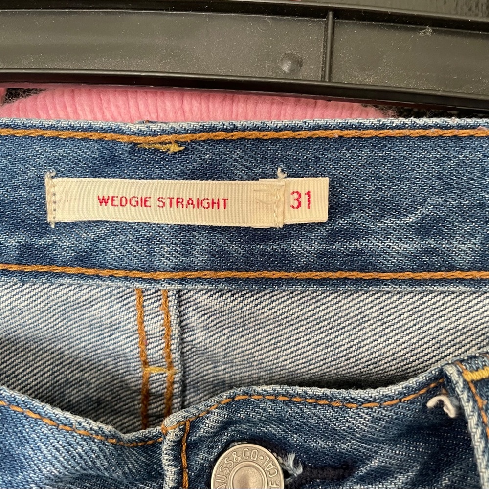 Levi's High Waisted Wedgie Straight Cropped Jeans